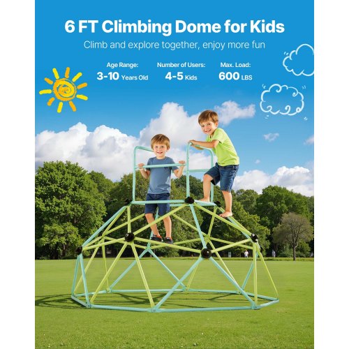 Climbing Dome 6FT Geometric Dome Climber for Kids 600LBS Loading