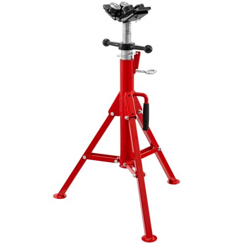 Pipe Jack Stand with 4Ball Transfer VHead and Folding Legs 1500LB Welding
