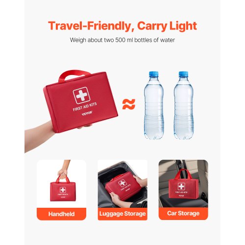 First Aid Kit 420 Pieces 600D Nylon Large Survival First Aid Bag