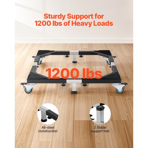 Fridge Stand Mobile Base 1200 lbs Load Capacity Washing Machine Stand with 8