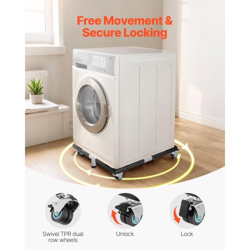 Fridge Stand Mobile Base 1200 lbs Load Capacity Washing Machine Stand with 8