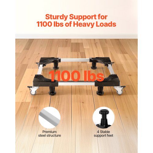 Fridge Stand Mobile Base 1100 lbs Load Capacity Washing Machine Stand with 8