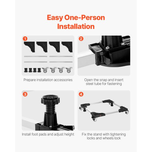 Fridge Stand Mobile Base 1100 lbs Load Capacity Washing Machine Stand with 8