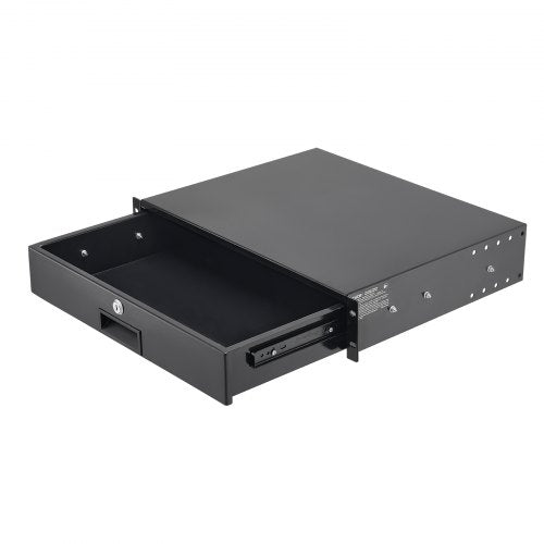 2U Rack Mount Drawer 50 lbs Max LoadBearing Lockable Server Cabinet Case