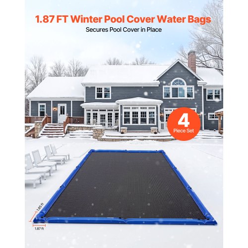 Corner Pool Water Tubes 4 Pack 224 x 22.2 in Corner Winter Water Bags