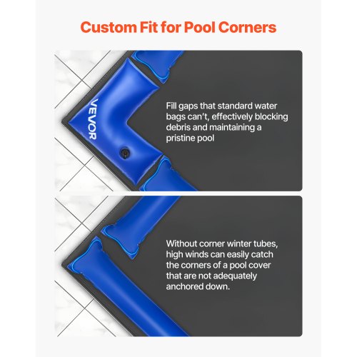 Corner Pool Water Tubes 4 Pack 224 x 22.2 in Corner Winter Water Bags