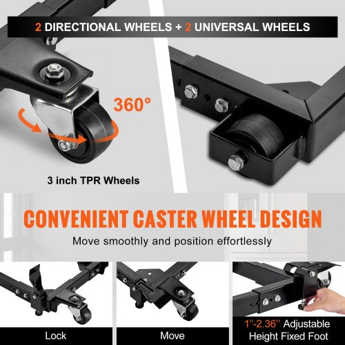 Mobile Base 1500 lbs Capacity Adjustable from 18 x 24 to 265 x 315