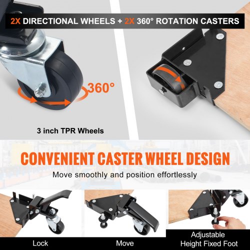 Mobile Base 400 lbs Weight Capacity Adjustable from 95 x 95 to Infinity