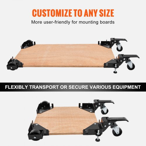 Mobile Base 400 lbs Weight Capacity Adjustable from 95 x 95 to Infinity