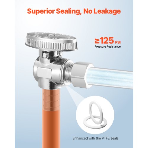10 Pack Angle Stop Valve Water Shut Off Valve 12 PEX x 38 OD