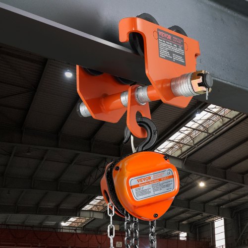 Manual Trolley 2200 lbs1 Ton Load Capacity Push Beam Trolley with Dual