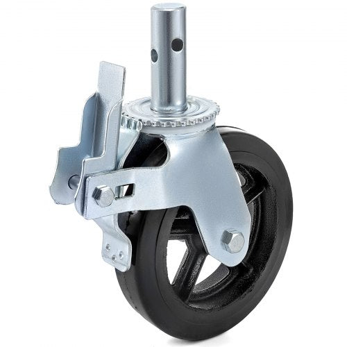 4 Pack 8 Inch Iron Core Polyurethane Swivel Caster With Dual Locking Brake
