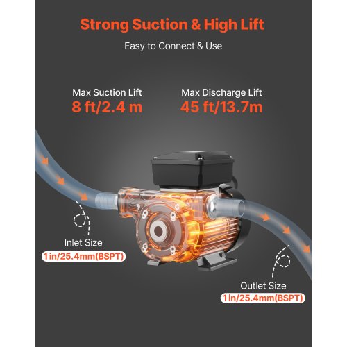Fuel Transfer Pump 110V 16 GPM 60 Lmin AC Electric Oil Transfer Pump for Diesel