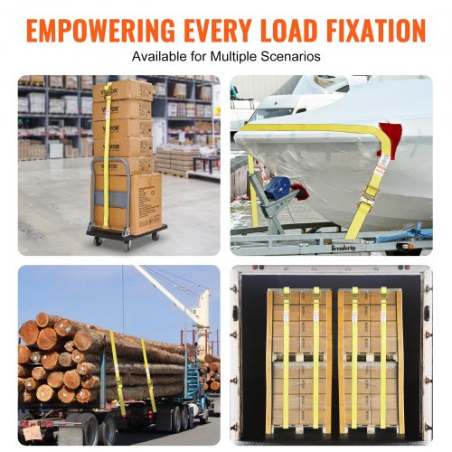 Ratchet Tie Down Straps 8PK 4400 lb Break Strength ETrack Endless