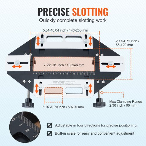 Door Hinge Jig Aluminum Alloy Woodworking Hole Opener Slotting Locator