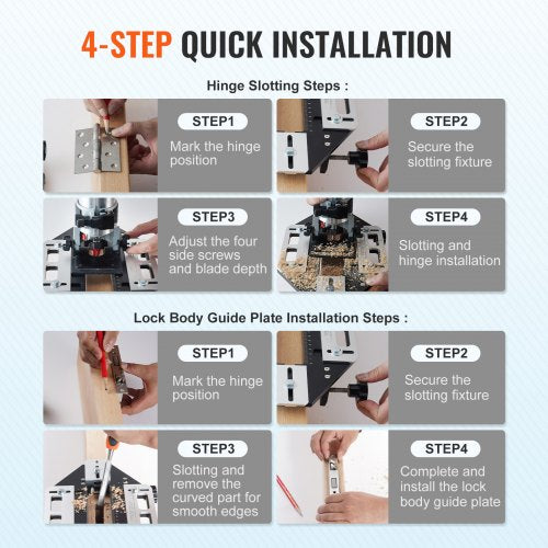 Door Hinge Jig Aluminum Alloy Woodworking Hole Opener Slotting Locator