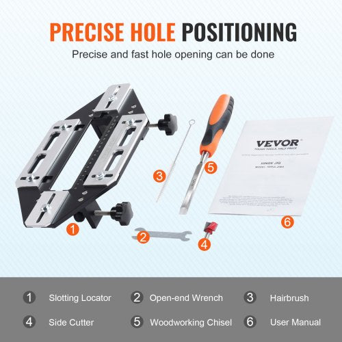 Door Hinge Jig Aluminum Alloy Woodworking Hole Opener Slotting Locator