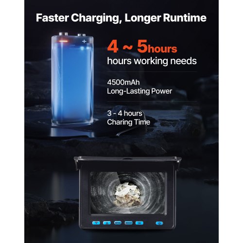 Sewer Camera 66 Ft20M 43 Drain Inspection Ip68 Waterproof Snake Plumbing With