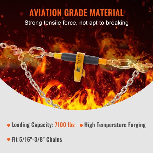 Ratchet Chain Binder 51638 Heavy Duty Load Binders with G80 Hooks
