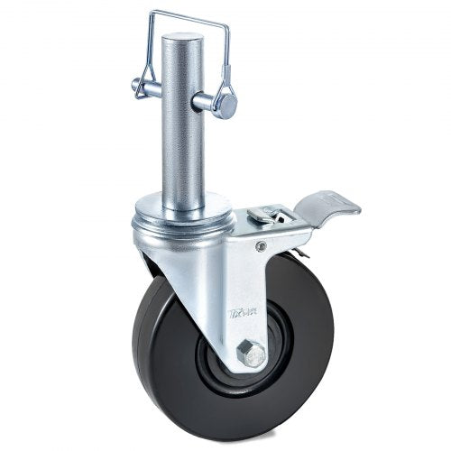 4 Pack 5 Heavy Duty Scaffolding Rubber Swivel Caster With Dual Locking 1