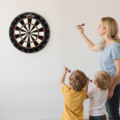 Dartboard with 6 Darts Scoring Kit SelfHealing Sisal Fibers Dartboard