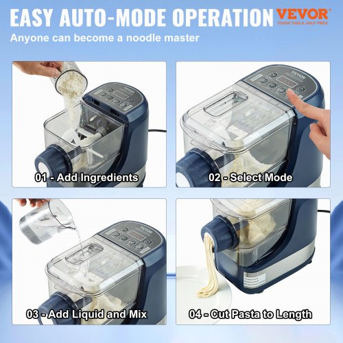 Electric Pasta Maker 150W Automatic Noodle Maker Machine with 8 Pasta
