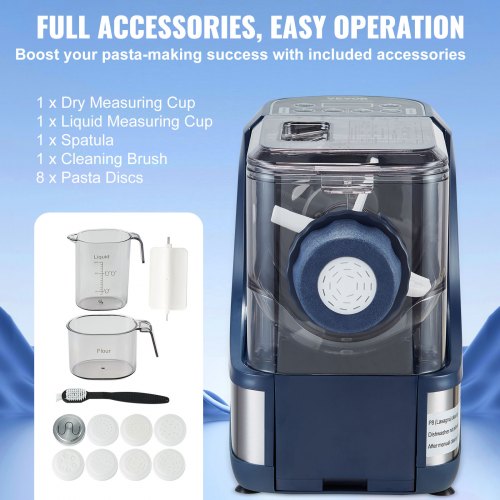 Electric Pasta Maker 150W Automatic Noodle Maker Machine with 8 Pasta