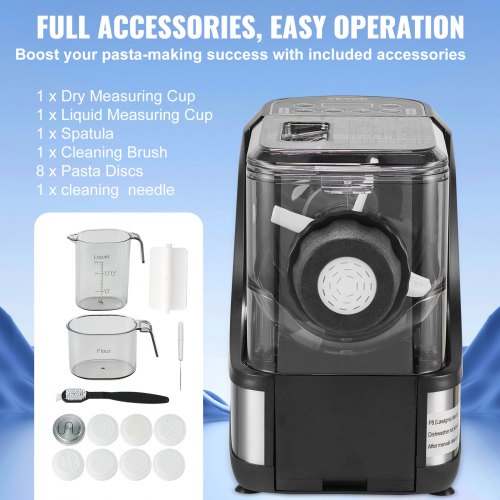 Electric Pasta Maker 150W Automatic Noodle Maker Machine with 8 Pasta