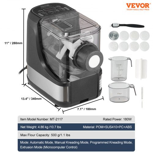 Electric Pasta Maker 150W Automatic Noodle Maker Machine with 8 Pasta