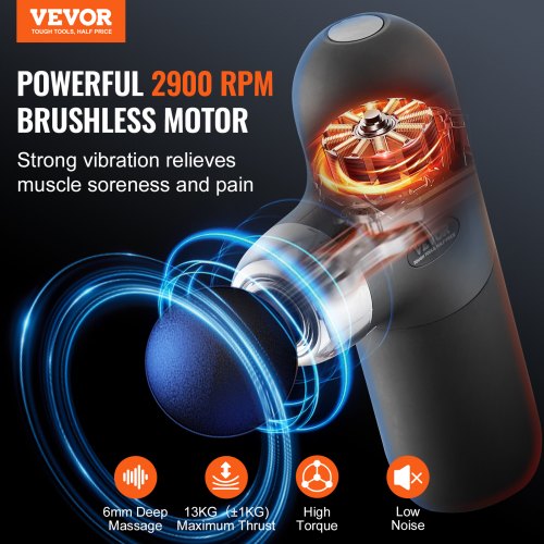 Massage Gun Deep Tissue Percussion Muscle Massager for Athletes – with 4