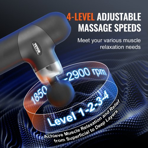 Massage Gun Deep Tissue Percussion Muscle Massager for Athletes – with 4