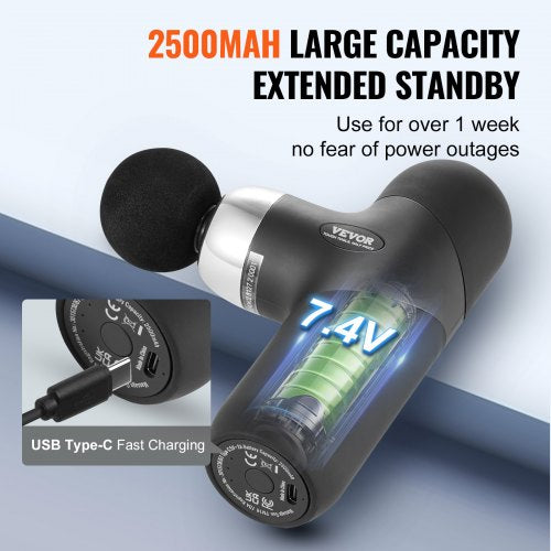 Massage Gun Deep Tissue Percussion Muscle Massager for Athletes – with 4