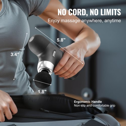 Massage Gun Deep Tissue Percussion Muscle Massager for Athletes – with 4