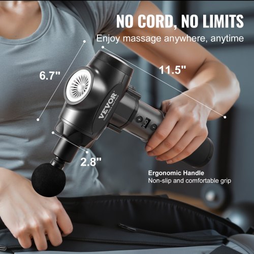 Massage Gun Deep Tissue with 9 Speed Levels 6 Massage Heads 24V 2500mAh