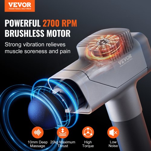 Massage Gun Deep Tissue Percussion Muscle Massager for Athletes – with 8