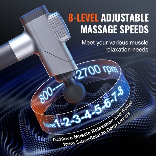 Massage Gun Deep Tissue Percussion Muscle Massager for Athletes – with 8