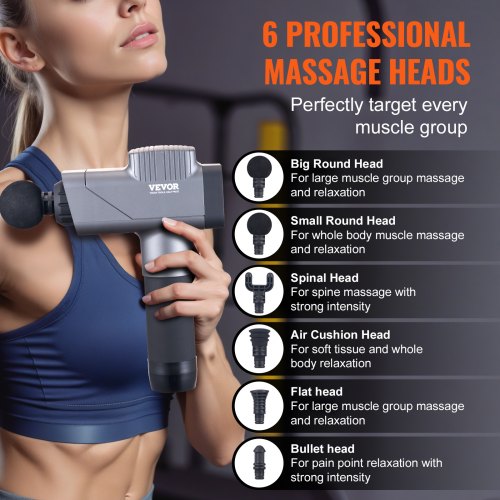 Massage Gun Deep Tissue Percussion Muscle Massager for Athletes – with 8