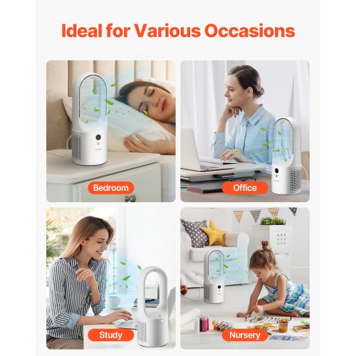 Desk Fan Bladeless 1299 Inch KidsFriendly Personal Portable Desk Fan