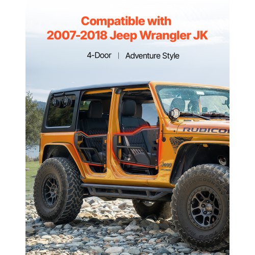 Jeep Tube Doors 4Door Adventure Style Tubular Door With Heavyduty Hinges Oe