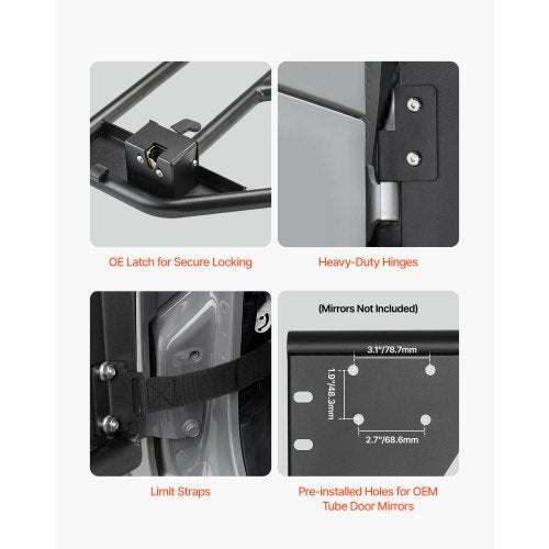 Jeep Tube Doors 4Door Adventure Style Tubular Door With Heavyduty Hinges Oe
