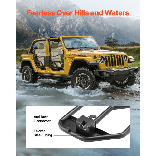 Jeep Tube Doors 4Door Adventure Style Tubular Door With Heavyduty Hinges Oe
