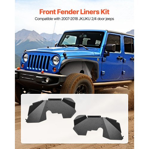Inner Fender Liner Front Fender Liner Compatible with 20072018 Jeeps