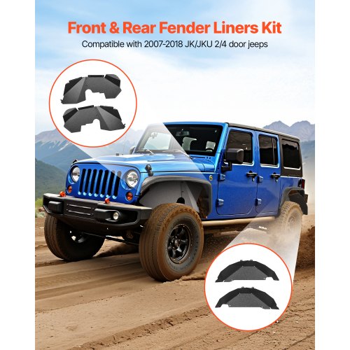 Inner Fender Liner Front Rear Fender Liner Compatible with 20072018