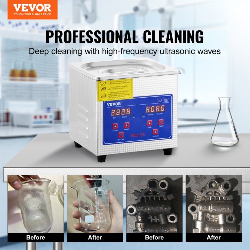 Professional Ultrasonic Cleaner 0.3 L Ultrasonic Jewelry Cleaner with Digital