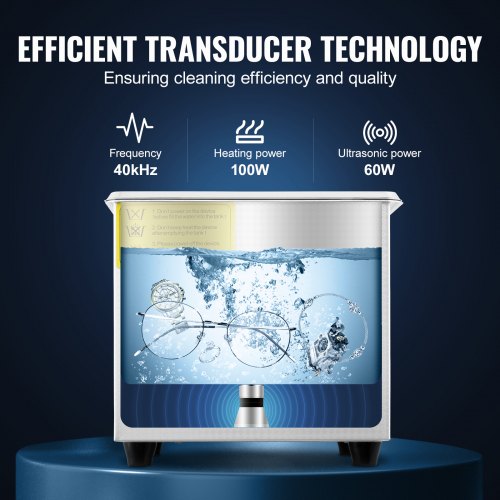 Professional Ultrasonic Cleaner 0.3 L Ultrasonic Jewelry Cleaner with Digital