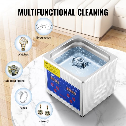 Professional Ultrasonic Cleaner 0.3 L Ultrasonic Jewelry Cleaner with Digital