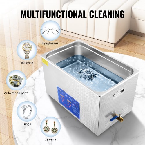 Professional Ultrasonic Cleaner 27.2 L Ultrasonic Jewelry Cleaner with Digital