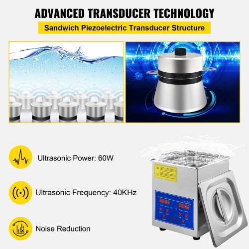 Sonic Cleaner 2L Digital Ultrasonic Parts Cleaner with Timer 40kHz