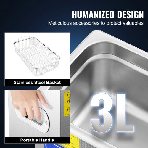 Ultrasonic Cleaner with Digital Timer Heater Professional Ultra Sonic