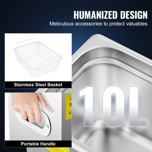 Professional Ultrasonic Cleaner 10L Ultrasonic Jewelry Cleaner with Digital